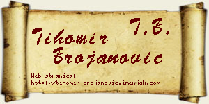 Tihomir Brojanović vizit kartica